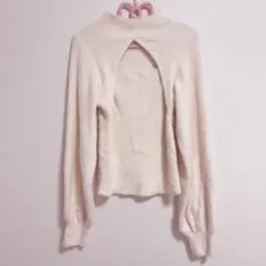 INGNI デコルテオープンフェザーヤーンニット オフホワイト