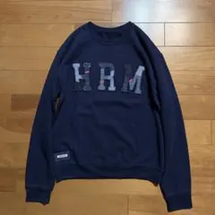 美品 ハリウッドランチマーケット リメイクパッチ スウェットトレーナー S