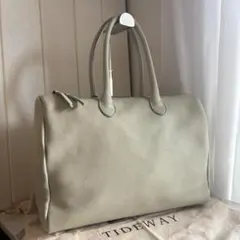 【極美品】TIDEWAY DENZEL MIDDLE BOSTON　グレー　本革