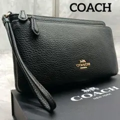 ✨美品✨ コーチ ダブルジップ ウォレット ポーチ リストレット C5610