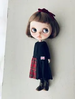 Xmas ⋆*ワンピとリボン　黒　ブライスアウトフィット　ネオブライス