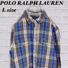 【美品】POLO RALPH LAURENラルフローレン　ネルシャツ　現行タグ