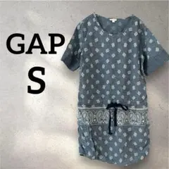 1点もの❣️GAPギャップ 【S】カジュアルオシャレ柄物バンダナ柄半袖チュニック