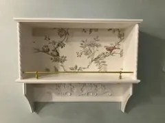 イタリア製 家具 木製 ロンギ社ビンテージ可愛い花柄手書きのブルーの