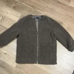 ボア ノーカラージャケット