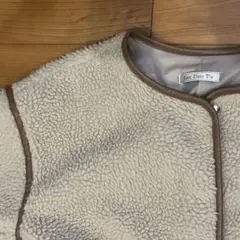 ボアジャケット、Ｍ、冬物、ベージュ、暖かい、レディース