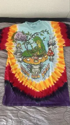 10s LIQUID BLUE 不思議の国のアリス Mタイダイ Tシャツ 古着