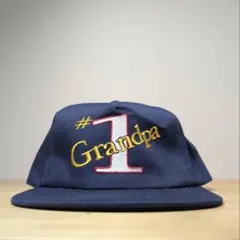 80s-90s #1 Grandpa キャップ 企業系 ネイビー