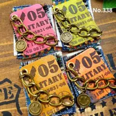 338☆革タグ デニム スマイル にこちゃん チェーン 可愛い 男前 NEW