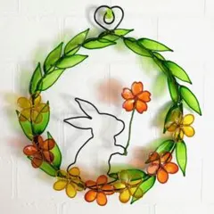 ワイヤークラフト ワイヤーアート アンティークお花いっぱいリース
