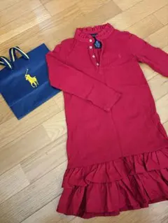 ②Ralph Lauren/ラルフローレン/赤ワンピース/120