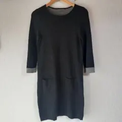 ローラアシュレイ七分袖 ニットワンピース