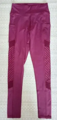 ヨガ ハイウエスト レギンス 赤 М(USサイズ)