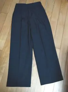 未使用に近い NOLLEY'S ノーリーズ　セミ ワイドパンツ ネイビー　L