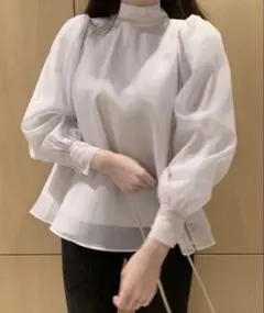 SNIDEL スナイデル　オーガンジーシースルーブラウス