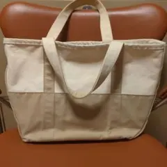 クリーム色 キャンバストートバッグ