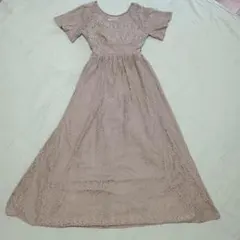 GRL グレイル 総レースレース ロングワンピース ウエストリボン M 二次会