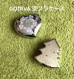 【GODIVA 】空き缶ハート型2015&クリスマスツリー型ケース 2014