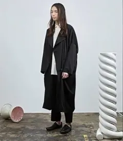 Dulcamara 春夏　オーバーサイズなブラック トレンチコート サイズ1のサムネイル
