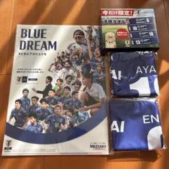 サッカー日本代表 冷感タオル 2枚セット&クリアファイル