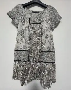 【SALE】ZARA BASIC 花柄レオパード 半袖チュニック　値下げ