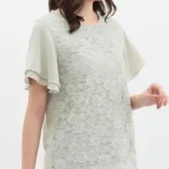 Honeys 半袖前身頃レースTシャツのサムネイル