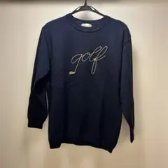 MASTERS ゴルフロゴ刺繍セーター L ネイビー