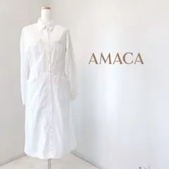 【AMACA 】アマカ　ロングシャツワンピース　40のサムネイル