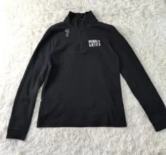 PEARLY GATES ハーフジップ 両面ロゴ コットン100% ブラック