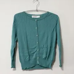 tocco closet パールボタン リブカーディガン