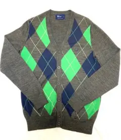 【美品】FRED PERRYカーディガンSメリノウール100％