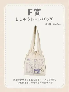 サ*ラ様 ポケピース 一番くじ E賞 ししゅうトートバッグ ポケモン 刺繍