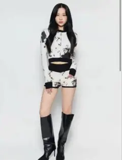 S dalmation knit shorts theredthread