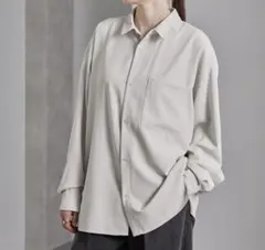 モノマート　綾トロミ オーバーサイズドレープリラクシング　長袖シャツ　ブラウス