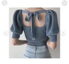 グレイル　未使用タグ付　バックリボンニットトップス