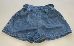 デニムハーフパンツ ゴムウエスト 130cm