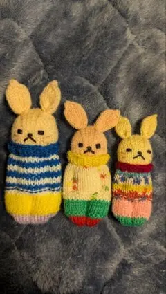 スウェーデンドールあみぐるみ うさぎ 3体セット ハンドメイド