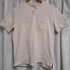 古着 REMI RELIEF ヘンリーネック Tシャツ Sサイズ ライトグレーのサムネイル