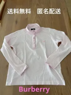 Burberrys golfスタンドカラーシャツ ゴルフレディース　ピンク