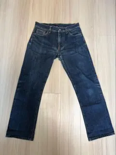 ユニクロ　UJ ・赤耳デニムジーンズ 　牛革ラベルS002