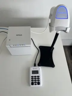 美品EPSON プリンター　バーコードリーダー スタンド　カードリーダー　セット