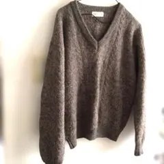 ☘️NAIGAI《SAM AUSTIN 》Vネックセーター Lブラウン 　お値下げ