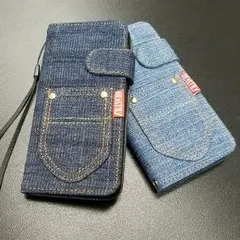 エクスペリアZ5 デニムケース ポケット付 2色設定あります