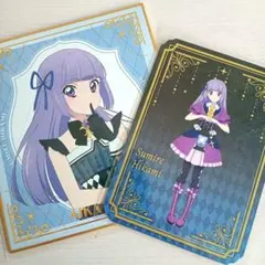 アイカツ！氷上スミレ　アトレカード　コレクション色紙