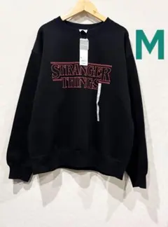 GUストレンジャーシングスヘビーウェイトスウェット黒Mサイズブラック　　ジーユー
