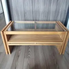 Norn Glass Center Table ウッドガラスセンターテーブル - メルカリ