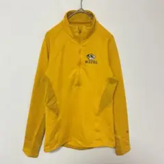 アンダーアーマー ハーフジップ長袖シャツ ロゴ 黄 ポリエステル スポーツ S