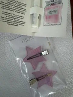 ディオールノベルティ　クリップピンク　星型　dior 2個セット