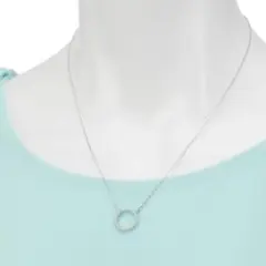 060レディースキュービックジルコニア CZのリング シルバー925ネックレス