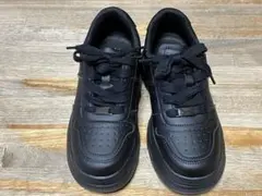 ブラック厚底ローカットスニーカー　23.5